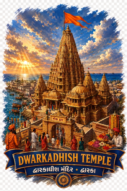 Dwarkadhish Temple Tee