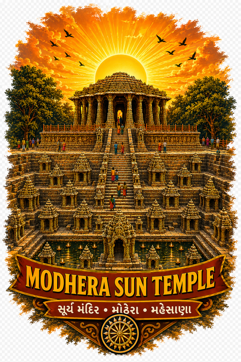 Modhera Sun Temple — Gujarat Collection Tee