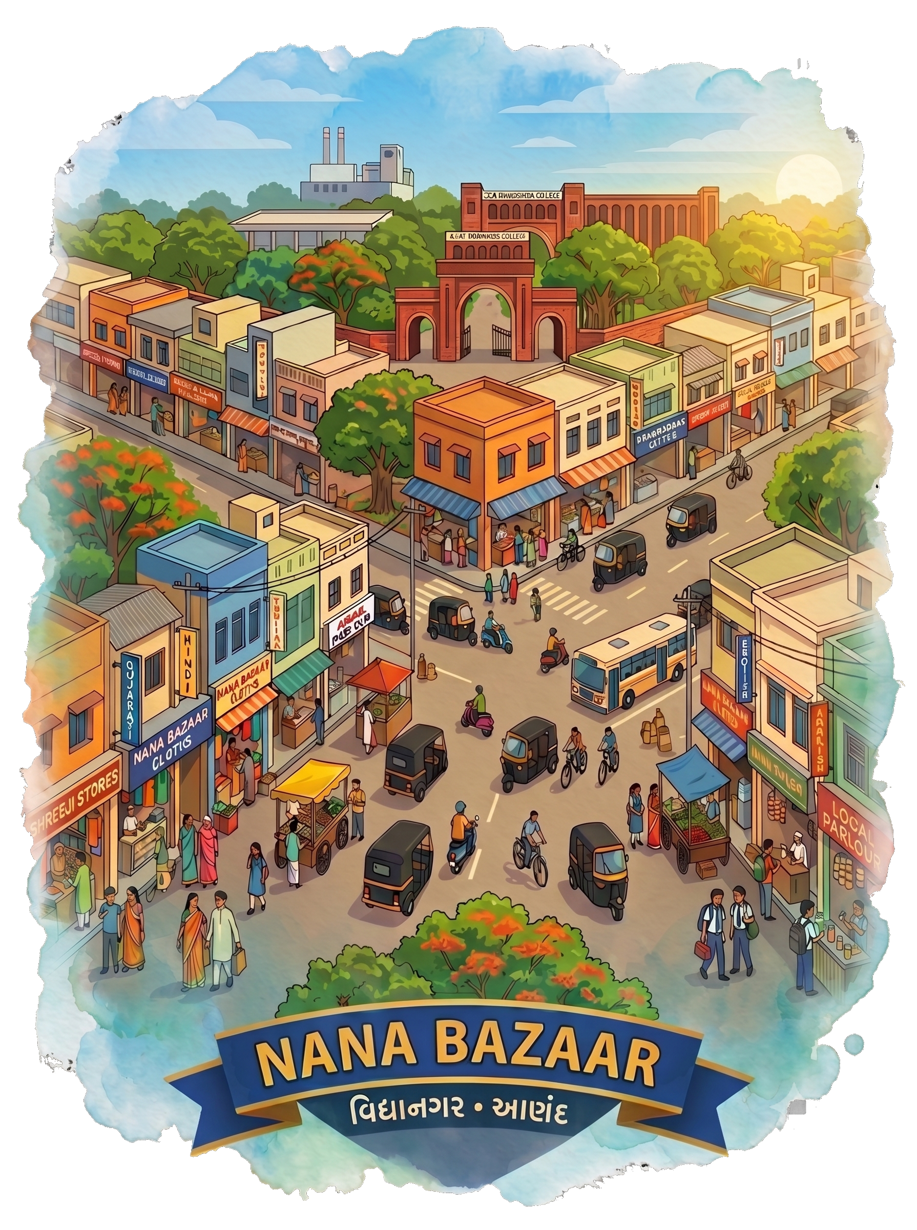 Nana Bazaar — Gujarat Collection Tee